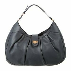 Blue-grey leather Salvatore Ferragamo hobo